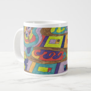 "Joyful Noise" Abstrakte Kunst Jumbo-Tasse