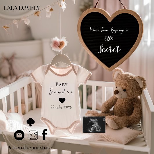 Joyful Nursery Reveal pregnancy announcement card Ankündigung