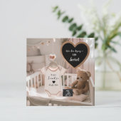 Joyful Nursery Reveal pregnancy announcement card Ankündigung (Stehend Vorderseite)