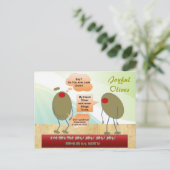 Joyful Olives Postkarte (Stehend Vorderseite)