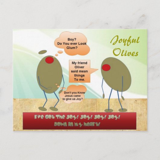 Joyful Olives Postkarte (Vorderseite)