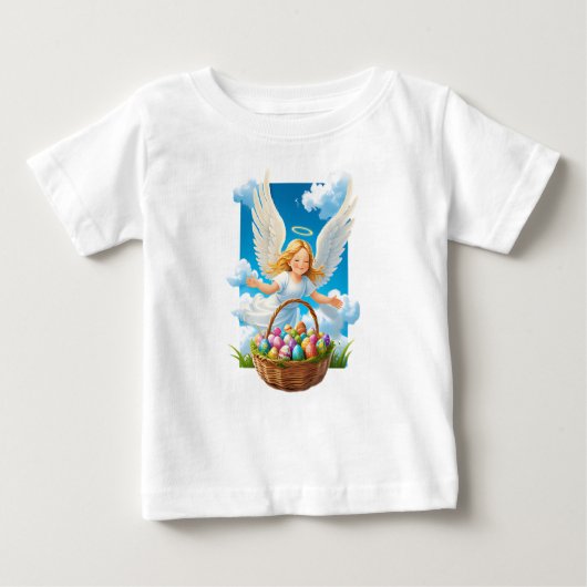 Joyful Ostergel mit Korb Baby T-shirt (Vorderseite)