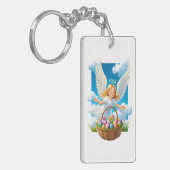 Joyful Ostergel mit Korb Schlüsselanhänger (Vorderseite links)