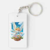 Joyful Ostergel mit Korb Schlüsselanhänger (Rückseite)