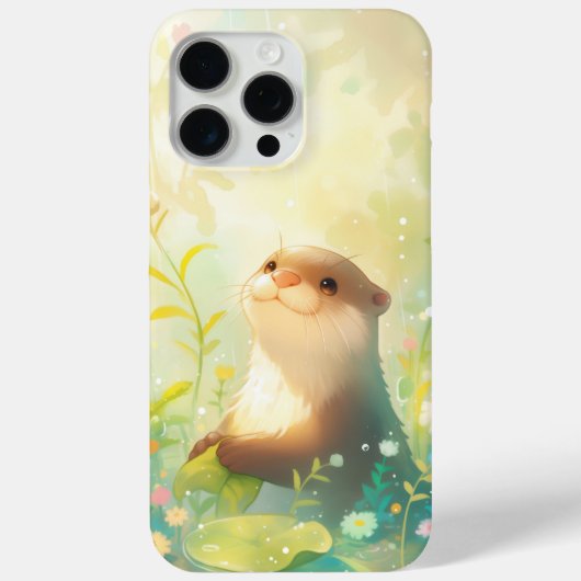Joyful Otter in einem Regenwald Case-Mate iPhone Hülle (Rückseite)