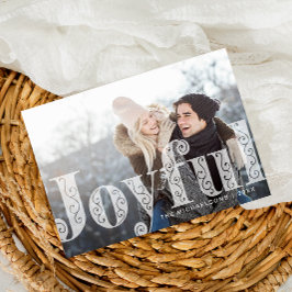 Joyful Overlay Coral Foto Weihnachtsfeiertag Feiertagskarte