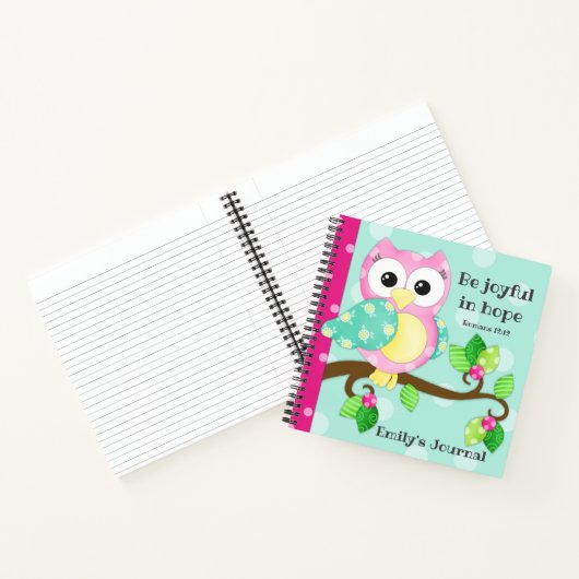Joyful Owl Custom Scripting/Prayer Journal Notizblock (Innenseite)