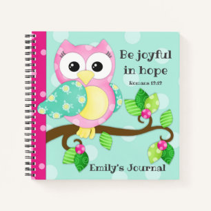 Joyful Owl Custom Scripting/Prayer Journal Notizblock
