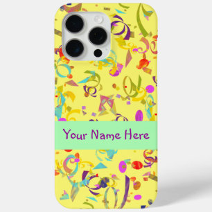 Joyful Party Colors Confetti Toss Over Yellow Case-Mate iPhone Hülle