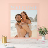 Joyful Pastel Beach Photo Acrylschild (Hochzeit)