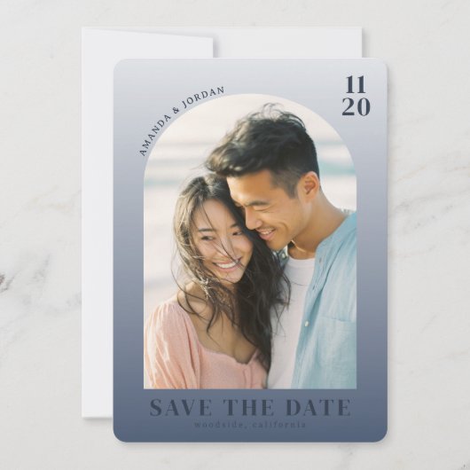 Joyful Pastel Romantic Photo Save The Date (Vorderseite)