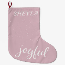 Joyful Pastell Pink Script Weihnachtsfeiertag