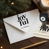 Joyful Personalized Christmas Gummistempel