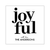Joyful Personalized Christmas Gummistempel (Prägung)
