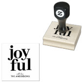 Joyful Personalized Christmas Gummistempel (Stempel)
