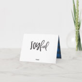 Joyful photo script text and tartan family holiday (Rückseite)