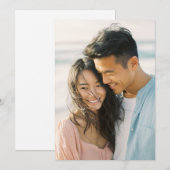 Joyful Pink Blue Romantic Photo Einladung (Vorne/Hinten)