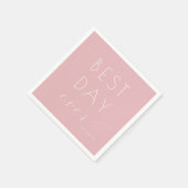 Joyful Pink Typographic Celebration Serviette (Ecke)