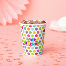 Joyful Polka Dot Party Cups