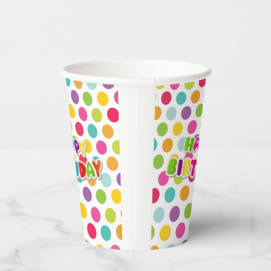 Joyful Polka Dot Party Cups Pappbecher (Rechts)