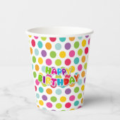 Joyful Polka Dot Party Cups Pappbecher (Vorderseite)