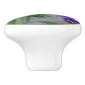 Joyful Purple Flowers Keramikknauf (Seitenansicht)