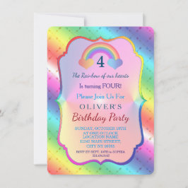 Joyful Rainbow Arrows BOY Birthday Einladung