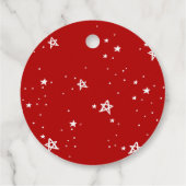 Joyful Red Calligraphy Holiday Gift Geschenkanhänger (Rückseite)