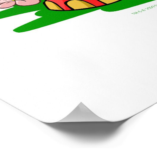 Joyful red Elephante in Shenkuu Poster (Ecke)