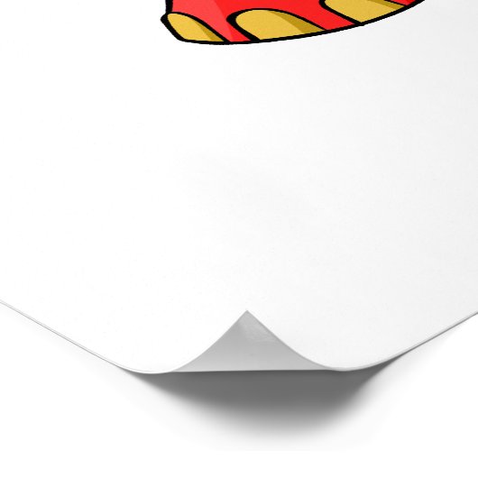 Joyful red Elephante Poster (Ecke)