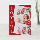 Joyful Red Family Foto Collage Classic Weihnachten (Vorderseite)