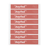 Joyful Red Retro Moderne Typografie Minimalistisch (Bogen)