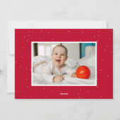 Joyful Red Trees 2 Foto Feiertagskarte (Rückseite)