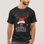 Joyful Reindeer Family Matching Christmas Party Pj T-Shirt (Vorderseite)