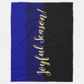 JOYFUL SAASON Monochromatische blaue Streifen Fleecedecke (Vorderseite)