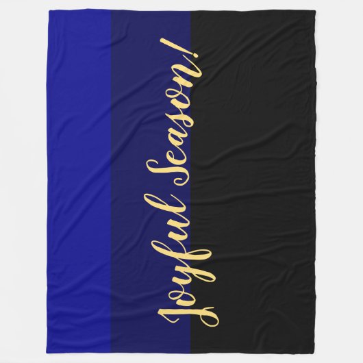 JOYFUL SAASON Monochromatische blaue Streifen Fleecedecke (Vorderseite)