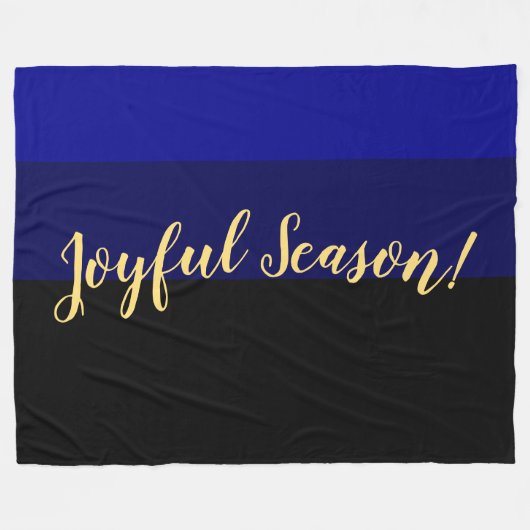 JOYFUL SAASON Monochromatische blaue Streifen Fleecedecke (Vorderseite (Horizontal))