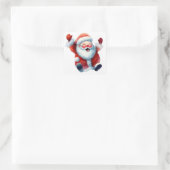 Joyful Santa Quadratischer Aufkleber (Tasche)