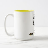 Joyful Santa with Gift Zweifarbige Tasse (Links)