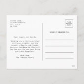 Joyful Script Foto Holiday Postcard Feiertagspostkarte (Rückseite)