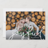 Joyful Script-Foto-Overlay Feiertagskarte (Vorderseite)