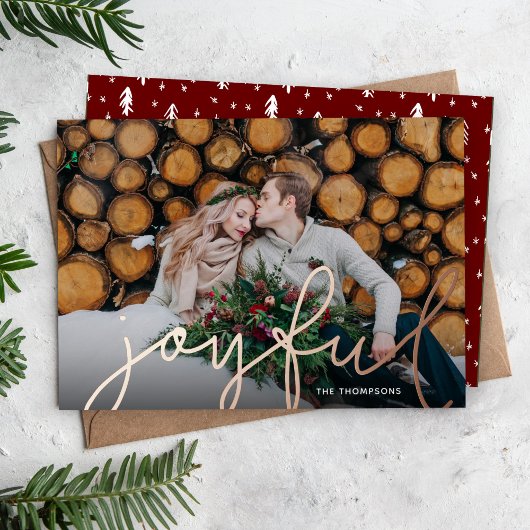 Joyful Script-Foto-Overlay Folien Feiertagskarte