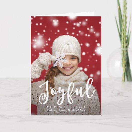 Joyful Script Moderne Weihnachten | FOTO (Vorderseite)