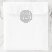 Joyful Script Runder Aufkleber (Tasche)