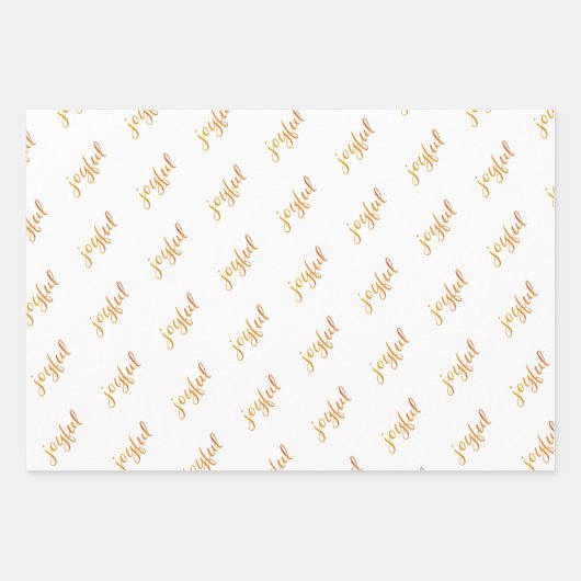 Joyful Script Snowflake Olive Green Holiday Wrappi Geschenkpapier Set (Vorderseite 2)