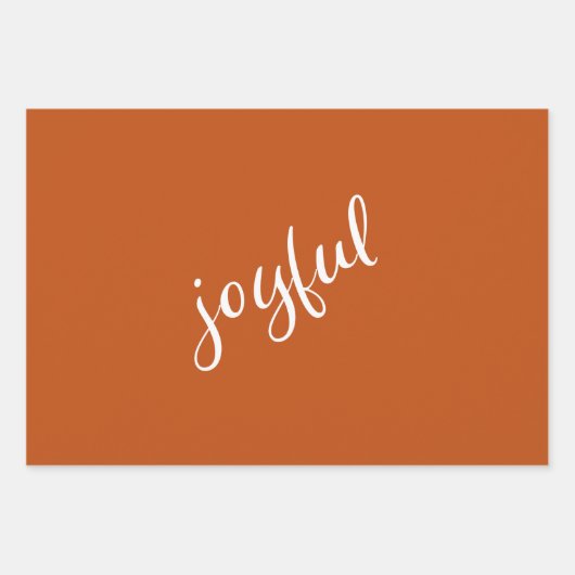 Joyful Script Snowflake Olive Green Holiday Wrappi Geschenkpapier Set (Vorderseite)
