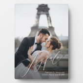 Joyful Script Tabletop Easel Foto Fotoplatte (Vorderseite)