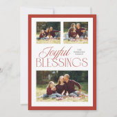 Joyful Segen Religiöse Weihnachten 3-Foto-Karte (Vorderseite)