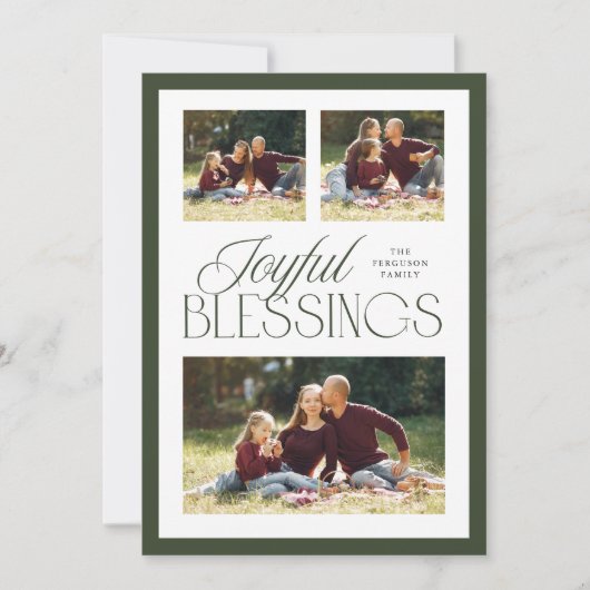 Joyful Segings Religiöse Weihnachten 3-Foto Grün (Vorderseite)