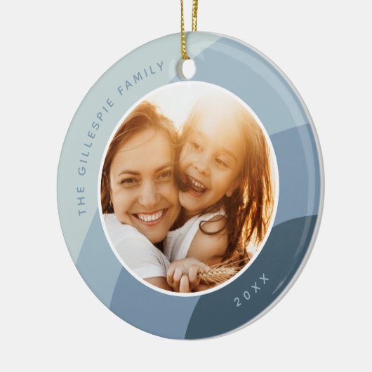 Joyful Shades | Individuelle Name und Jahr Foto Keramik Ornament (Links)